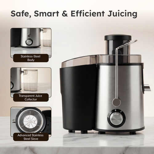Prestige PCJ 7.0 Stainless Steel Centrifugal Juicer 500 W (SIlver, Black)