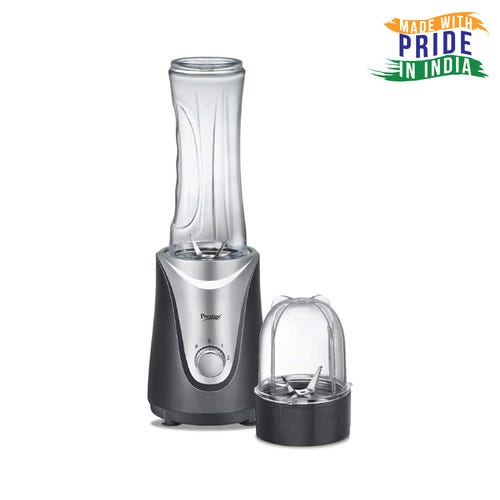 Prestige 350 Watts Nutri-Mix 1.0 Mixer Grinder with 2 Jars|Compact Design| Multipurpose Jars| Overload Protection| Sipper Lids