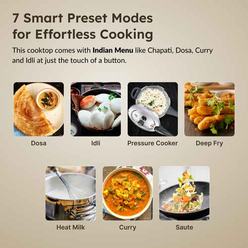 Prestige Double Induction Cooktop PDIC 3.0 - 2000 Watts | Indian Menu Option | 1 year Warranty