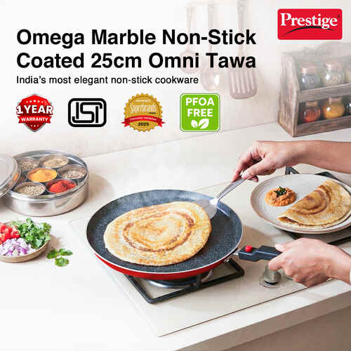 Prestige Omega Marble Aluminium Non-Stick Cookware - Omni Tawa Dia 25Cm