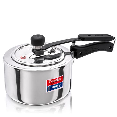 Prestige Triply Svachh Spillage Control Inner Lid Induction Bottom Pressure Cooker