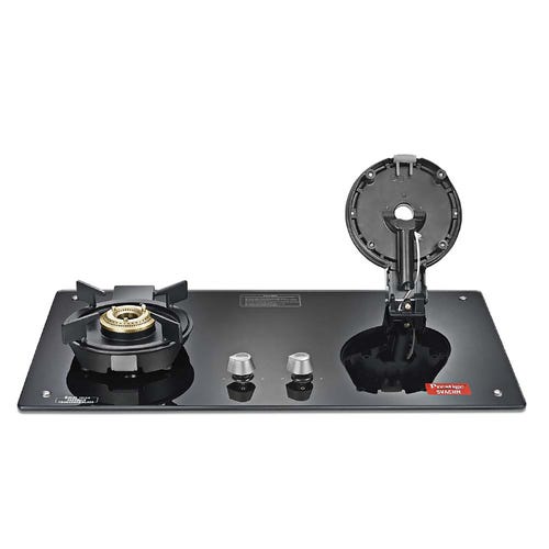 PRESTIGE SVACHH HOB ( PSVH-OZ AI ) (WITH TOUGHENED GLASS TOP MULTI SPARK IGNITION SYSTEM & 2 BRASS BURNERS)