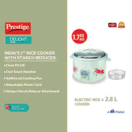 Prestige Delight Lite Electric Rice Cooker PRWO 2.8-2 SR