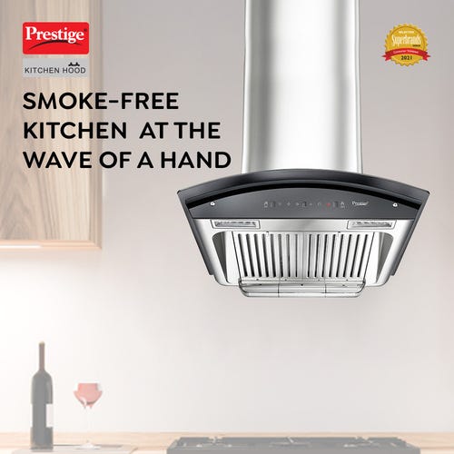 Prestige Oscar 600 KitchenHood - Baffle Filter - Powerful Suction - 1000m3/hr
