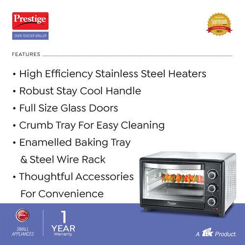 Prestige POTG 36RC Oven Toaster Griller with Convection and Air Fryer Function