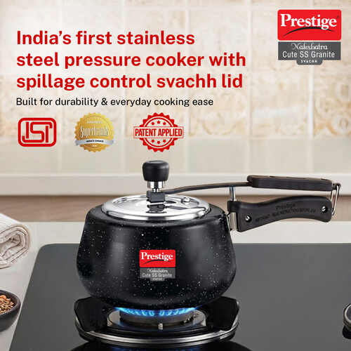 Prestige Nakshatra Cute Stainless Steel Granite Svachh Pressure Cooker 3.0 L