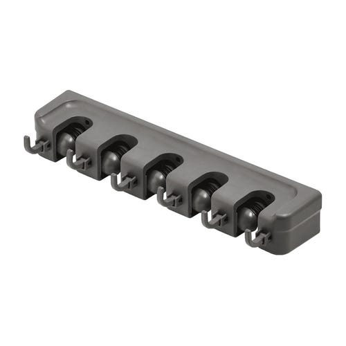 Prestige CleanHome PMH 05 Mop Holder with 5 Slots and 6 Hooks (Black)