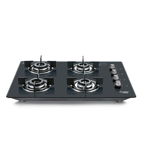 Prestige Desire Hobtop L P Gas Table ( PHTD 04 AI Black With Glass Top, 4 Burners & Auto Ignition)