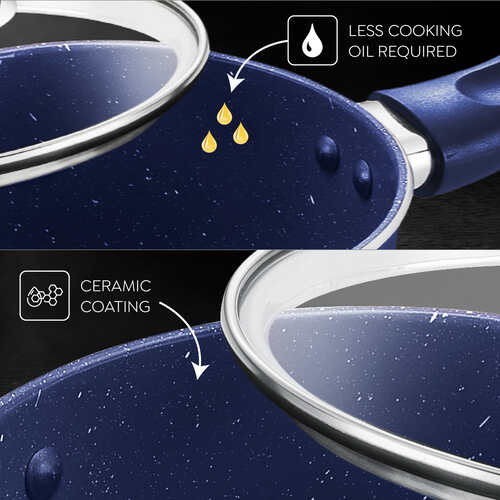 Prestige Ceraglide Ceramic Coating Non-Stick Aluminium Cookware Sauce Pan