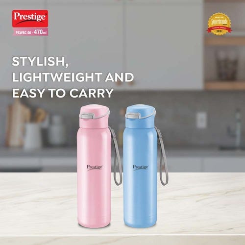 Prestige PSWBC 06 Stainless Steel Vacuum Bottle, 0.47 ml