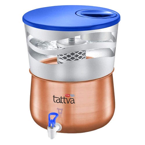 Prestige CleanHome Tattva 2.0 Copper Straight Wall Water Purifier, 16 L