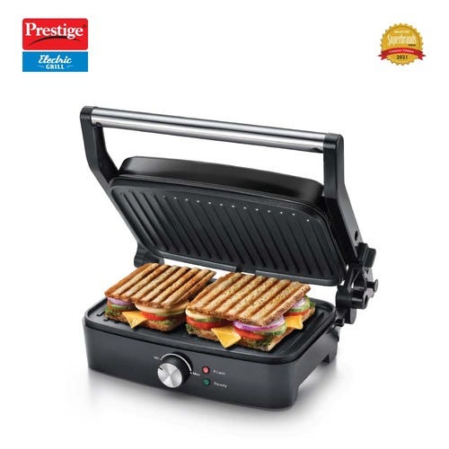 Prestige PEG 4.0 Electric Grill 2000 W with Detachable Oil Collector