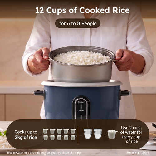 Prestige Delight Electric Rice Cooker (4.2 L Open Type, with Aluminium Cooking Pan - 2 Unit)
