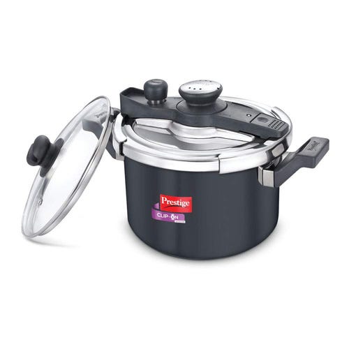 Prestige Clip-on Svachh Hard Anodised Spillage Control Pressure Cooker