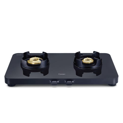 Prestige Edge Manual Powder Coated Gas Stove, Black | Ultra-slim | World's Slimmest Cook-Top