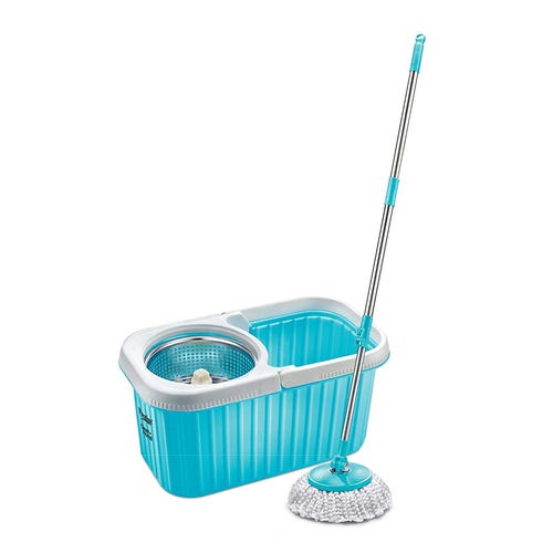 Prestige CleanHome PSB 11 Magic Mop with 2 Mop-heads and Twin Buckets (Blue)
