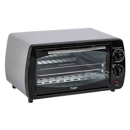 Prestige POTG 9 PC Oven Toaster Griller 9 L with Two-high Efficiency Quartz Heaters (Black)