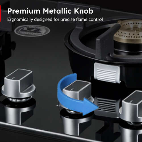 Prestige Svachh Efficia Hob 03 AI (with Toughened Glass Top Multi Spark Ignition System & 3 Brass Burners)