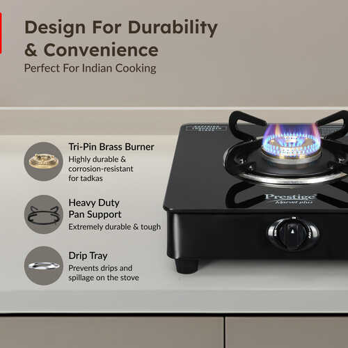 Prestige Marvel Plus Toughened Glass Top Gas Stove (1 Burner) - GTM 01