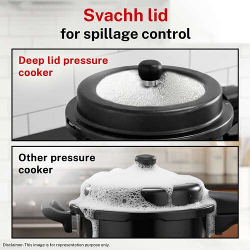 Prestige Popular Svachh Hard Anodised Pressure Cooker 5.0 L