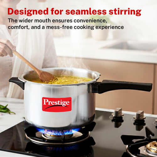 Prestige Popular Virgin Aluminium Precision Weight Valve Pressure Cooker, 7.5 L (Silver)