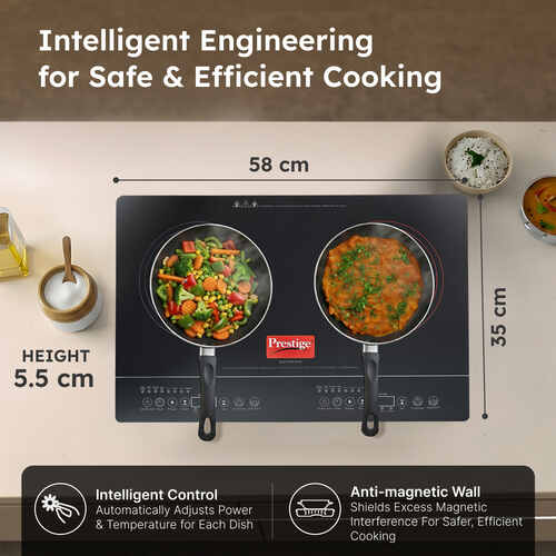 Prestige Electro Duo Infrared and Induction Combi Cooktop