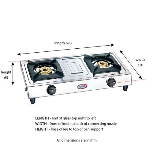 Prestige Star Stainless Steel L.P. Gas Stove