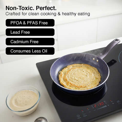 Prestige Ceraglide Ceramic Coated 20 cm Non-Stick Fry Pan | Consumes Less Oil | PreferredFor High Heating & Even Heating | Stain-Resistant | Gas & Induction Compatible | No Harmful Chemicals