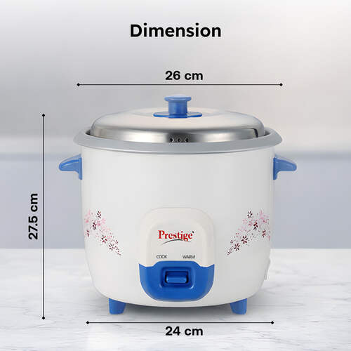 Prestige Atlas Delight Electric Rice Cooker (1.8 L, Blue)