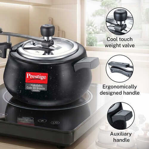 Prestige Nakshatra Cute Stainless Steel Granite Svachh Pressure Cooker 5.0 L