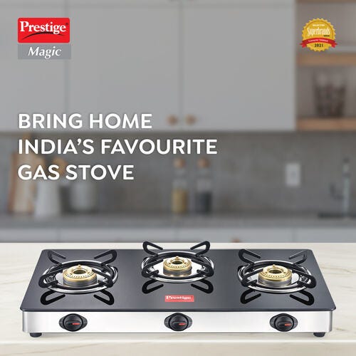 Prestige Magic Glass Top Gas Stove - GTMC SS