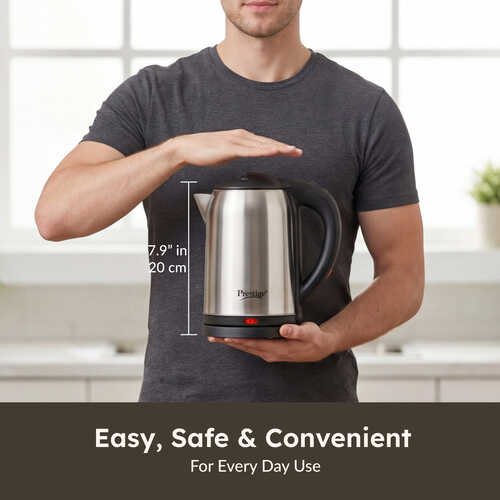 Prestige PKNSS Electric kettle, Silver, 1.0 L (1000 ML With Concealed Element)