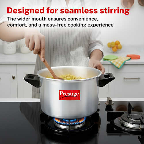Prestige Money Saver Virgin Aluminium Pressure Cooker, 16 L (Silver)