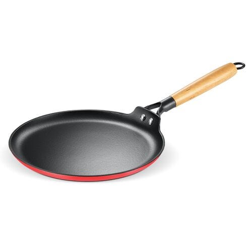 Prestige Castlite Enamel Coated Lightweight Cast Iron Omni Tawa | High Heat Retention, Rust-Proof | Gas & Induction Compatible | Low-Oil Cooking | Stay-Cool Handle | Easy Clean | 15Y Warranty
