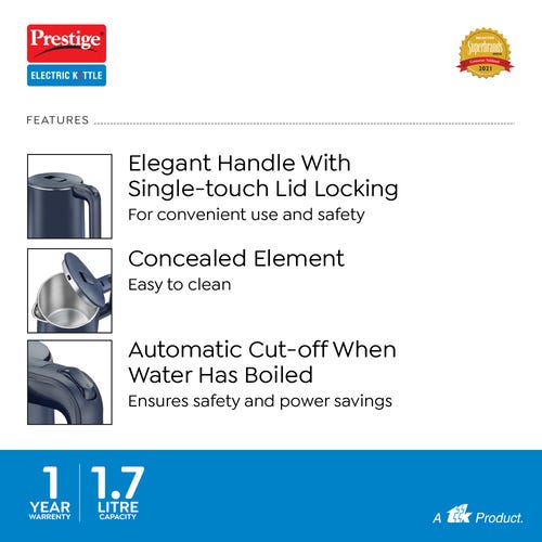 Prestige Electric Kettle - PKCB 1.7 (1.7L With Concealed Element)