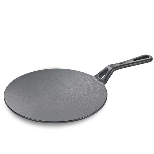 Prestige Cast Iron Scratch Resistant Concave Tawa, (Black)