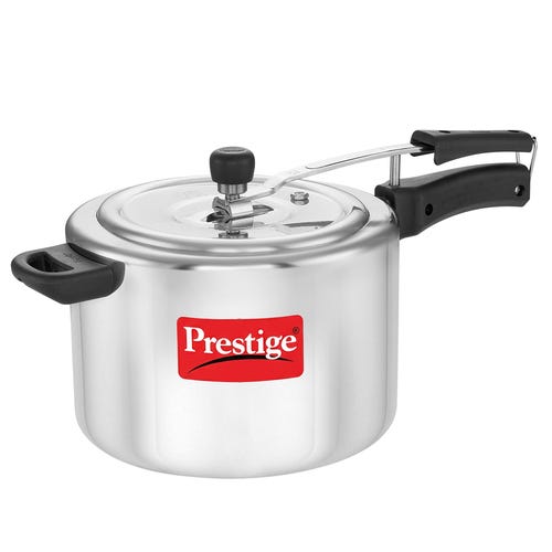 Prestige Nakshatra Plus Svachh Aluminium Inner Lid Pressure Cooker with Unique Deep Lid for Spillage Control