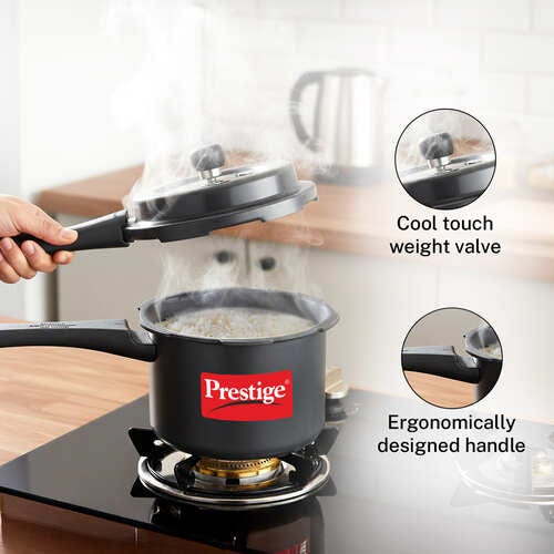 Prestige Popular Svachh Hard Anodised Pressure Cooker 3.0 L