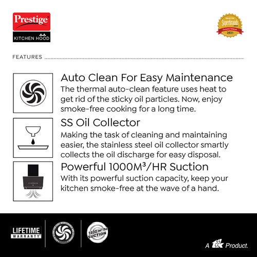 Prestige Provo 600 Kitchen Hood Chimney