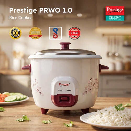 Prestige PRWO 1Liters Red Colour Rice Cooker