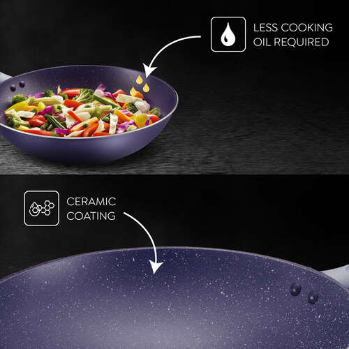 Prestige Ceraglide Ceramic Coating Non-Stick Aluminium Cookware Wok
