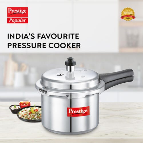 Prestige Popular 3 L, 2 L Outer Lid Pressure Cooker (Aluminium)