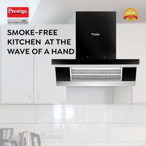 Prestige Tampa 900 KitchenHood with Auto Clean Function - Angular Suction - 1100m3/hr