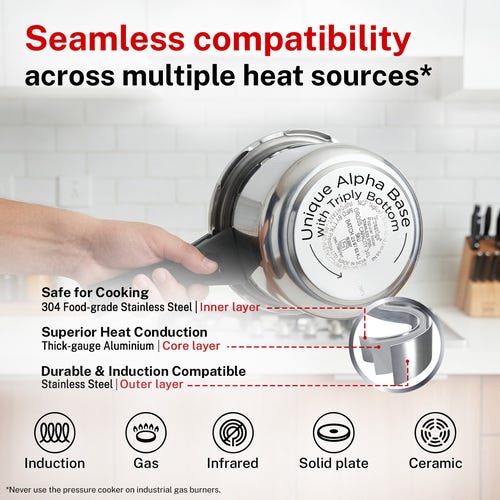 PRESTIGE POPULAR SVACHH STAINLESS STEEL PRESSURE COOKER 2.0 L