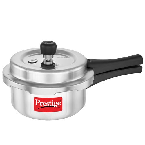 Prestige Popular Plus Svachh Virgin Aluminium Spillage Control Pressure Cooker, 2 L (Silver)