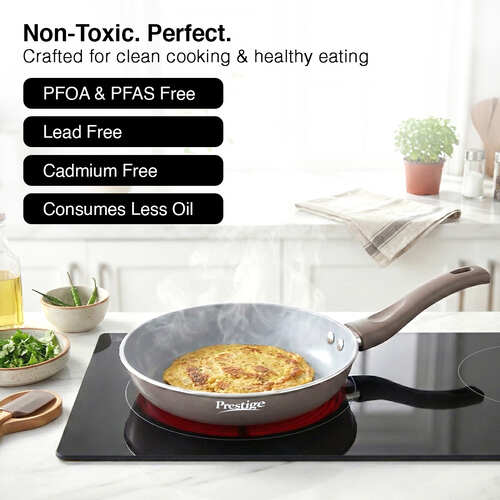 Prestige Ceraglide Duo Ceramic Coating Non Stick Aluminium Cookware Fry Pan Dia 20 cm (1.0 Litre)