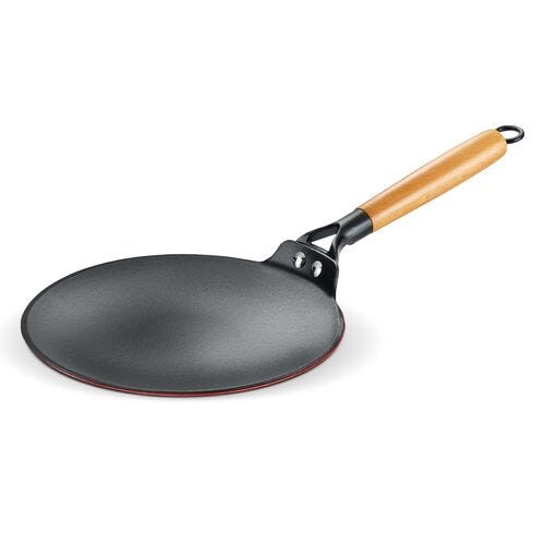 Prestige Castlite Enamel Coated Lightweight Cast Iron Concave Tawa | High Heat Retention, Rust-Proof | Gas & Induction Compatible | Low-Oil Cooking | Stay-Cool Handle | Easy Clean | 15Y Warranty