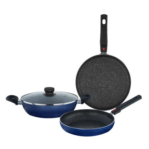 Prestige Omega Aluminium Non-Stick Cookware Festival Pack - Build Your Kitchen 3 pcs Set