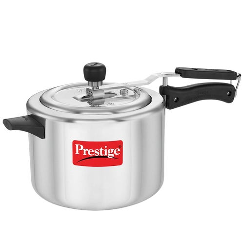 Prestige Nakshatra Svachh Aluminium Spillage Control Pressure Cooker (Silver) 5 L