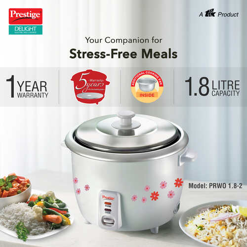 Prestige PRWO Electric Rice Cooker with Close Fit Lid